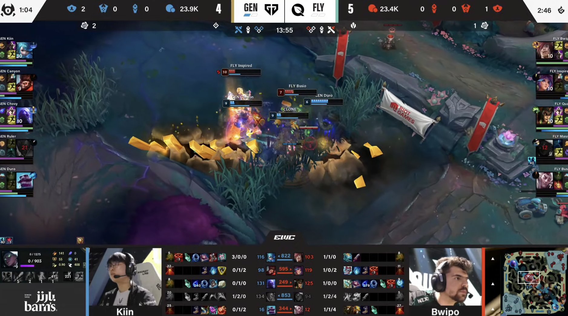 Baccara Gaming-🎮EWC淘汰赛战报：GenG 2-0完胜FLY晋级四强，将战G2